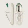 Super-Star para hombre con estrella perforada y lengüeta verde en el talón