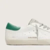 Super-Star para hombre con estrella perforada y lengüeta verde en el talón
