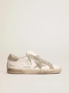 Super-Star para hombre con estrella y lengüeta del talón de gamuza gris
