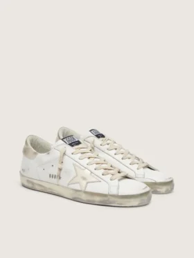 Super-Star para hombre con ribete y letras dorados brillantes
