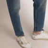 Super-Star para hombre con ribete y letras dorados brillantes