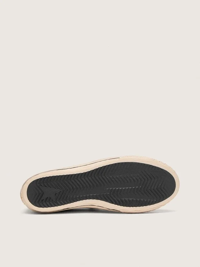 Super-Star para hombre en cuero blanco con estrella de cuero laminado color burdeos