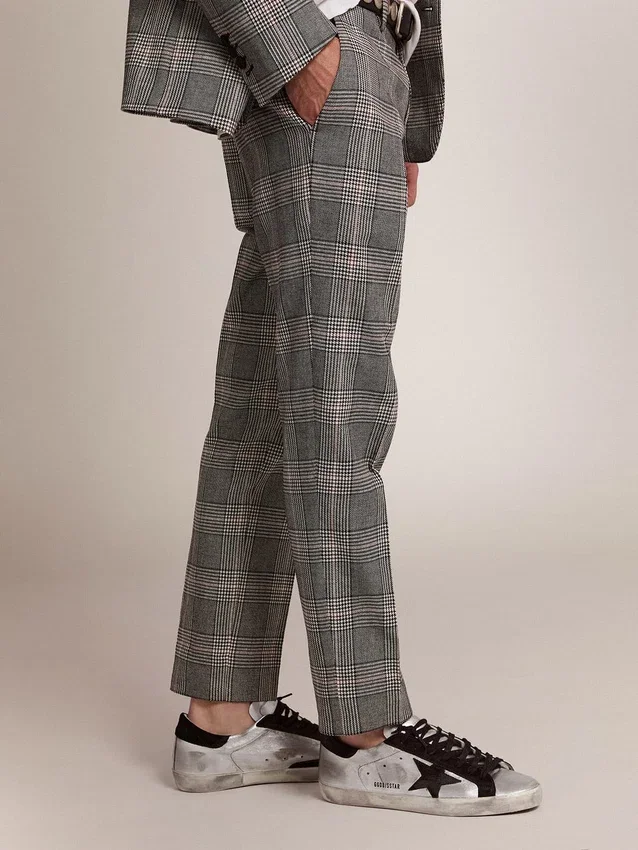Super-Star para hombre en cuero plateado