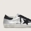 Super-Star para hombre en cuero plateado