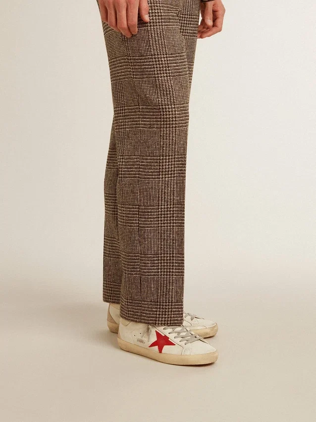 Super-Star para hombre en napa con estrella roja y lengüeta de talón de cuero color crema