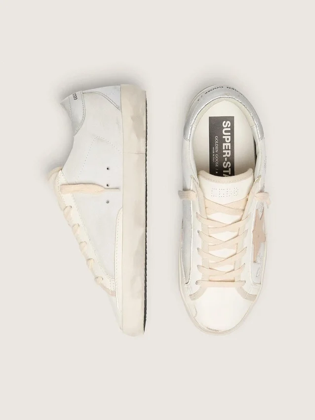 Super-Star para mujer con cristales Swarovski y estrella de cuero gris humo