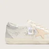Super-Star para mujer con cristales Swarovski y estrella de cuero gris humo