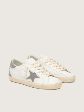 Super-Star para mujer con estrella de cristales Swarovski plateados y lengüeta en el talón