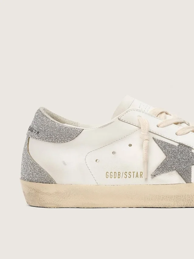 Super-Star para mujer con estrella de cristales Swarovski plateados y lengüeta en el talón