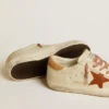 Super-Star para mujer con estrella de cuero y lengüeta en el talón de cuero con estampado de cocodrilo
