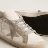 Super-Star para mujer con estrella y lengüeta del talón de gamuza gris