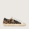 Super-Star para mujer en cuero con estampado de leopardo