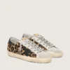 Super-Star para mujer en cuero con estampado de leopardo