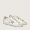 Super-Star para mujer en cuero con estrella de cristales Swarovski y lengüeta en el talón