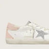 Super-Star para mujer en cuero con estrella de cristales Swarovski y lengüeta en el talón