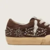 Super-Star Penstar para hombre en gamuza marrón con tachuelas