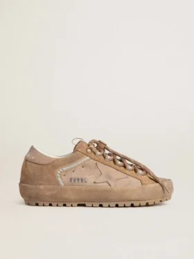 Super-Star Ski para mujer en Dolmias y gamuza color caramelo con estrella y lengüeta del talón de nubuck marmolado