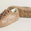 Super-Star Ski para mujer en Dolmias y gamuza color caramelo con estrella y lengüeta del talón de nubuck marmolado