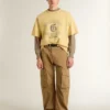 Suéter beige para hombre con logotipo bordado