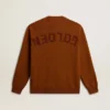 Suéter de cuello redondo para hombre con logotipo en la espalda