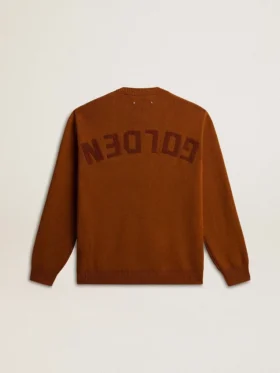 Suéter de cuello redondo para hombre con logotipo en la espalda