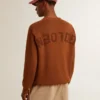Suéter de cuello redondo para hombre con logotipo en la espalda