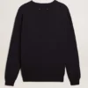 Suéter de cuello redondo para hombre en algodón azul oscuro