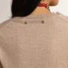 Suéter de mujer de lana merino marrón claro