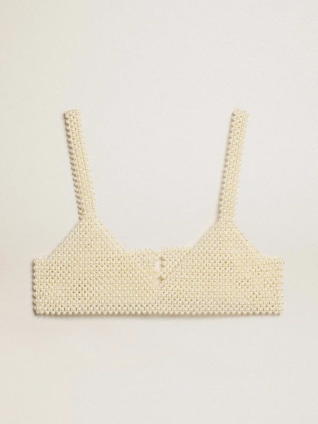 Top de perlas para mujer