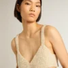 Top de perlas para mujer