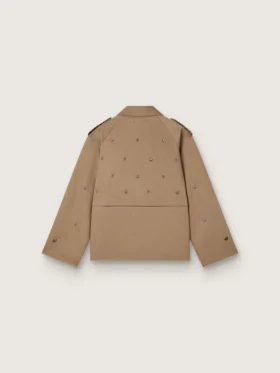 Trench oversize para mujer con cristales