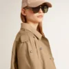 Trench oversize para mujer con cristales