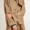 Trench oversize para mujer con cristales