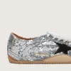 True-Star para hombre con lentejuelas plateadas, estrella negra y lengüeta de talón de cuero plateado