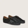 True-Star para hombre en gamuza negra con cristales Swarovski y estrella de cuero negro