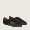 True-Star para hombre en gamuza negra con cristales Swarovski y estrella de cuero negro