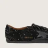 True-Star para hombre en gamuza negra con cristales Swarovski y estrella de cuero negro
