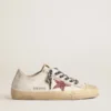 V-Star con estrella rosa con purpurina y lengüeta del talón de cuero metalizado