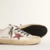 V-Star con estrella rosa con purpurina y lengüeta del talón de cuero metalizado