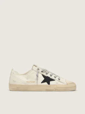 V-Star en piel napa con estrella de nubuck negro