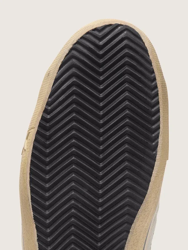 V-Star para hombre con estrella de gamuza negra y letras bordadas