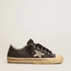 V-Star para hombre en lona negra con estrella y talón en gris hielo