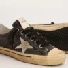 V-Star para hombre en lona negra con estrella y talón en gris hielo