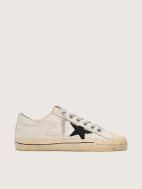 V-Star para mujer con estrella de gamuza negra y letras bordadas