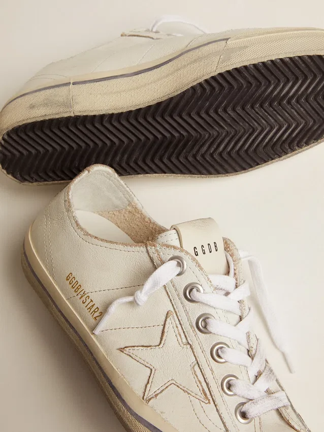 V-Star para mujer en cuero con efecto vintage