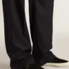 VCE Penstar para hombre en gamuza negra con lengüeta del talón de cuero negro
