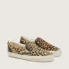 VCE Penstar para hombre en piel de potro con estampado de leopardo y lengüeta de talón de cuero negro