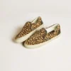 VCE Penstar para mujer en piel de potro con estampado de leopardo y lengüeta de talón de cuero negro