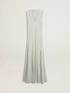 Vestido azul bebé para mujer con diseño de rayas verticales
