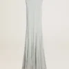 Vestido azul bebé para mujer con diseño de rayas verticales